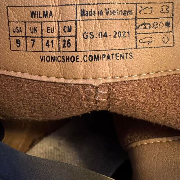 Vionic Wilma Women’s Size 9 Olive Green Suede Ankle Boots Side Zip Block Heel Co - Picture 8 of 8